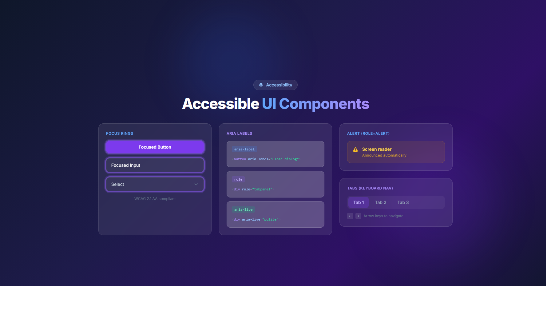Creating Accessible UI Components