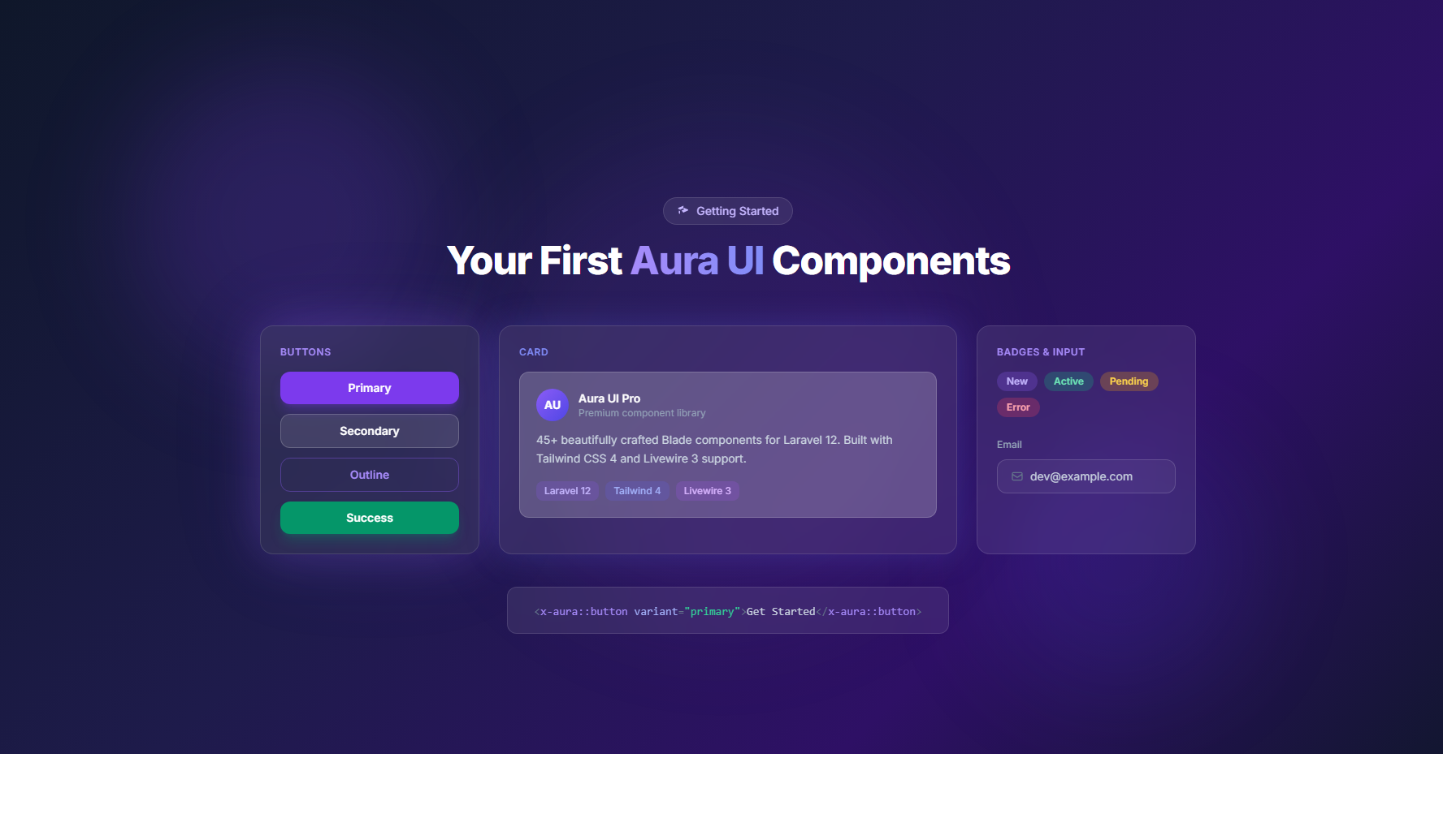Getting Started with Aura UI Components