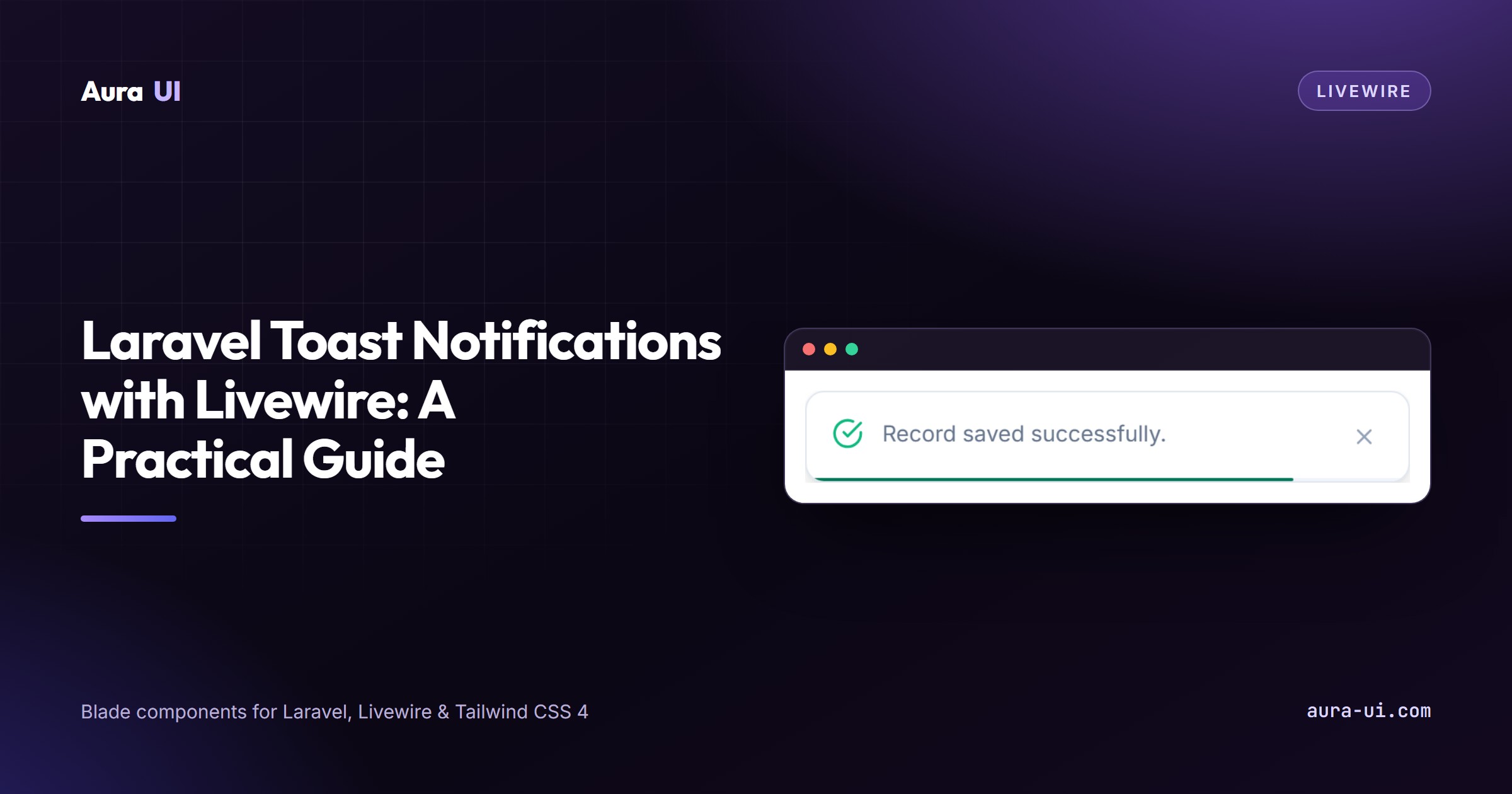 Laravel Toast Notifications with Livewire: A Practical Guide