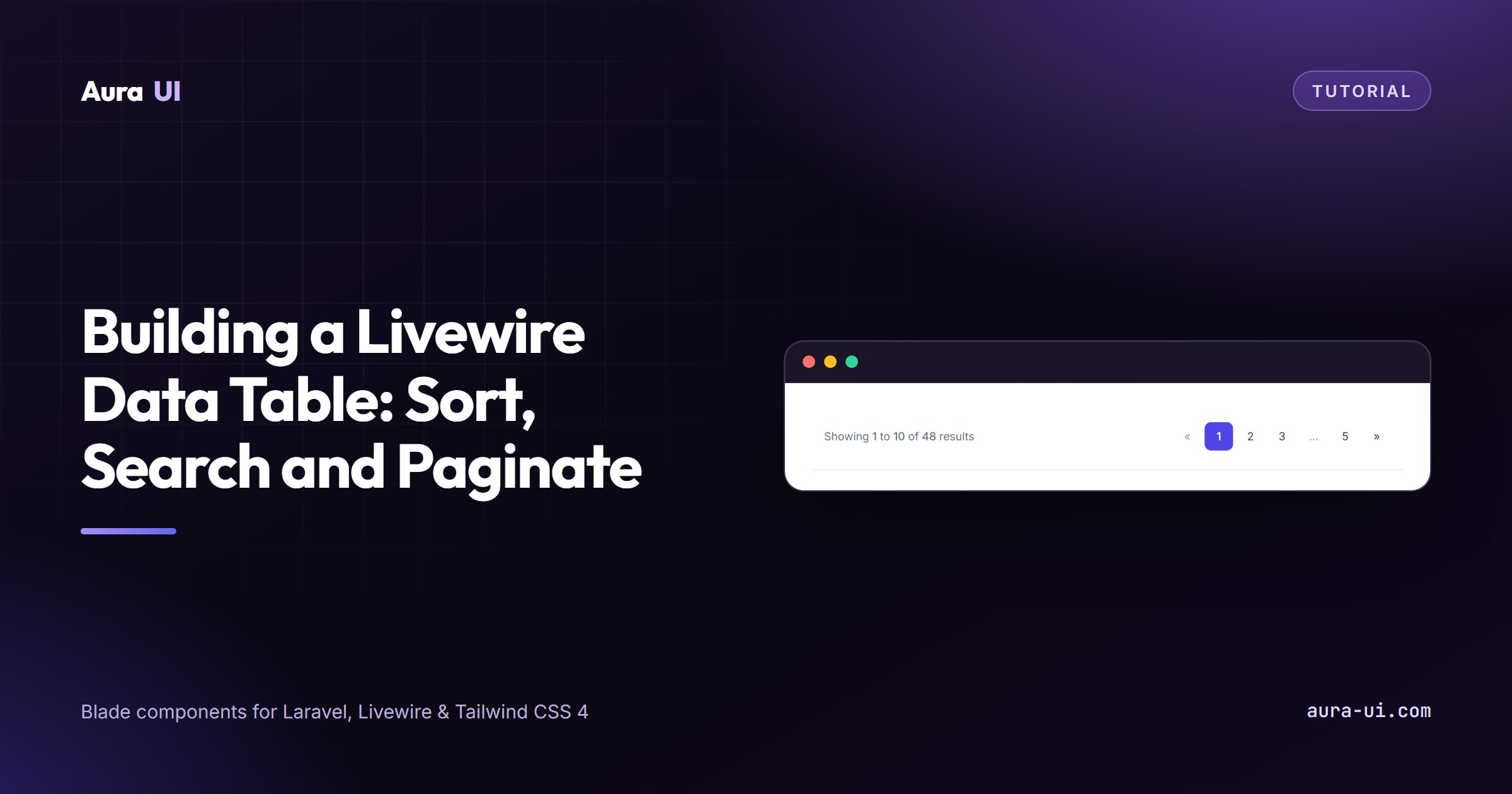 Building a Livewire Data Table: Sort, Search and Paginate